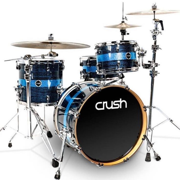 Crush Sublime ST Maple Drum Shell Kit - Blue Sparkle Stripe